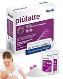 Humana piùlatte, Nahrungsergänzungsmittel für stillende Frauen, mit Vitamin B12, Vitamin D3 und Mariendistel-Extrakt, Nahrungsergänzung für die Stillzeit, 8-Tage Packung