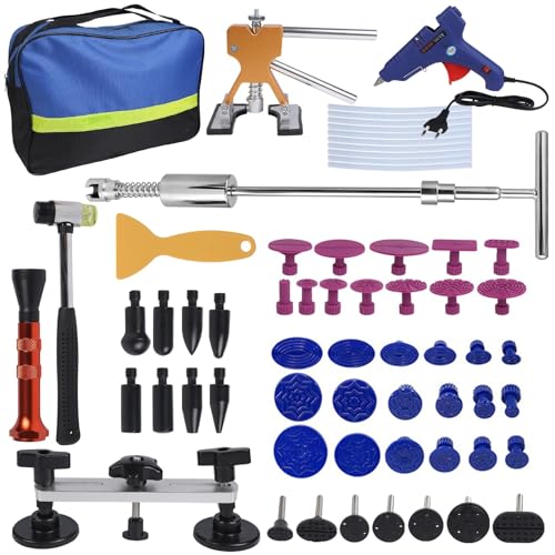 Lifemaison Dellen Reparatur Ausbeulwerkzeug Dent Puller Set,Auto Paintless Dellen Reparaturset Für Schäden durch Große Kleine Dellen,Lackfreies Dellen Reparaturset für Fahrzeug Dellen/Tür Dings