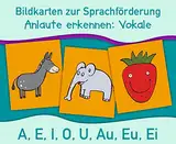 Anlaute erkennen: Vokale: A, E, I, O, U, Au, Eu, Ei (Bildkarten zur Sprachförderung)