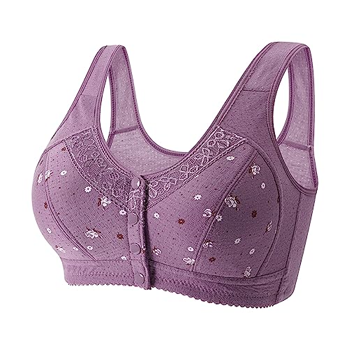 Hxiaen Frauen Sexy Spitze Front Shaping Cup Verstellbarer Schultergurt Große Größe BH Günstiger PP1 M