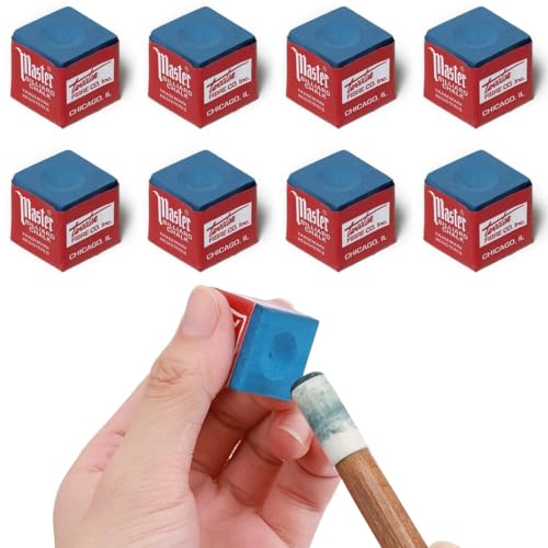 WUMZIRA 8 Stück billardkreide Profi, billard kreide Billard Kreide Zubehör Blau billard zubehör billard kreide billiard billiard