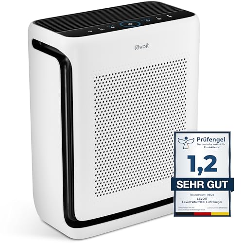 LEVOIT Luftreiniger Allergiker mit Tiermodus, CADR 416m³/h bis 87㎡ Raucherzimmer Wohnung, Dualsensor&Waschbarer Vorfilter, HEPA Luftfilter gegen 99,97% von Tierhaare&-gerüche Schimmel Pollen Staub