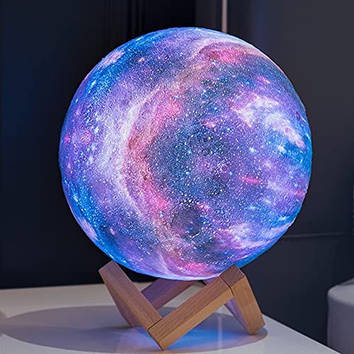 ZEYXINH 15cm Mond Lampe 3D Sternenhimmel Mondlampe, 16 Farben Remote & Touch Control Nachtlicht Stimmungslicht, USB Lade Stimmung Licht für Kinderzimmer Schlafzimmer Cafe Bar Esszimmer Party