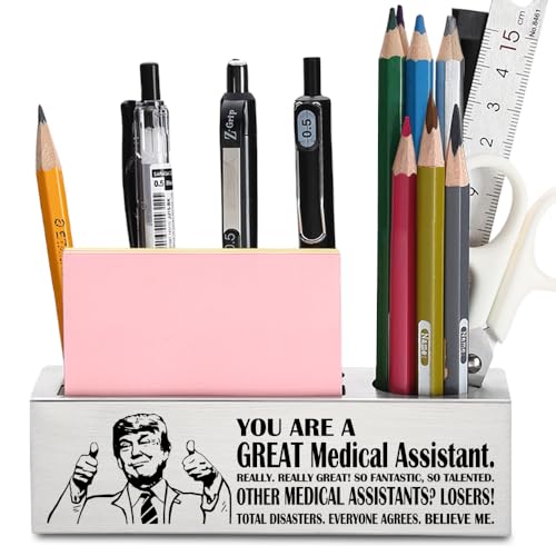 FOKCBOCM Lustiges Dankeschön-Geschenk für medizinische Assistentin, Sie sind eine großartige medizinische Assistentin, Geschenkidee für medizinische Assistentin, Büro, Schreibtisch, Stifthalter, DS47