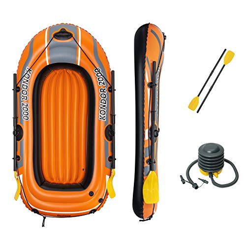 Bestway Unisex Jugend 6'5" X 45"/1.96m 1.14m Kondor 2000 Set Boote, Orange, 1.96m X 1.14m EU