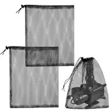 Giantree 2 Stück Filterbeutel, Pumpenfilter-Netzbeutel Aquarium Pumpsack Teichpumpenfilterbeutel Mesh Filter Taschen für Aquarium Garten Teich (40 * 30 cm, schwarz)