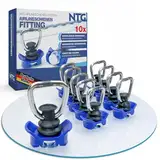 NTG 10 Stück Fitting für Airlineschiene 900 daN - Zurrschienen Single Endbeschlag Endfitting - Ideales Zubehör für sicheres Verzurren und Transportieren!