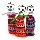 urban Guatemaltekische Sorgenpuppe Tag der Toten Stil Handgemachte Maya Fair Trade Totenkopf Puppe