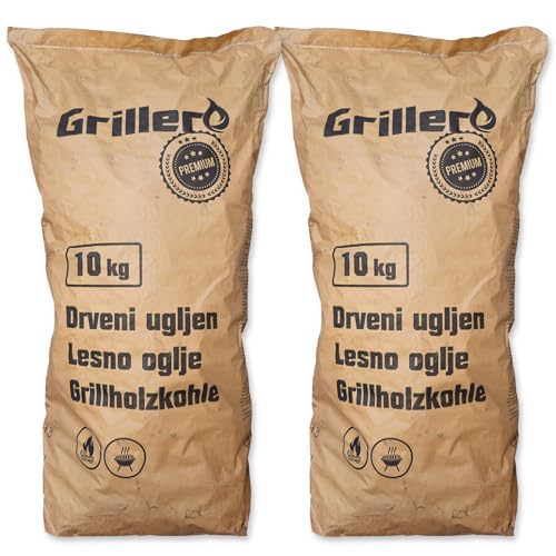 20kg Reine Buchen Holzkohle BBQ Restaurant-Qualität Premium Kohle extra große Stücke Steakhouse Charcoal geeignet für sämtliche Holzkohlegrills, Kugelgrills, Smoker | Energie Kienbacher (20kg)