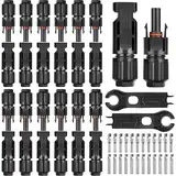 Selizo 12 Paar Solar Stecker Set, IP67 Solarpanel Solarstecker PV Stecker 6mm2 Männlich/Weiblich Solarpanel Kabelstecker, Solar Verbinder, Solar Panel Kabel Anschlüsse Stecker