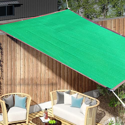 95 % UV-beständiges grünes Sonnenschutz-Tuchnetz – atmungsaktives Netzgewebe für den Außenbereich, für Pergola, Terrasse, Garten und Deck, perfekte Sonnenschutzlösung