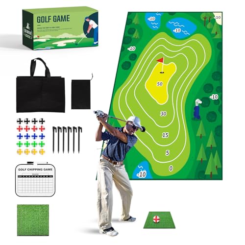 DSDFDS Golf Chipping Spielmatte - Mini Indoor Golf Game Mat Freizeit Golfspiel Trainingsmatt Golf Übungsmatten Minigolf Schlagmatte für Indoor Outdoor Spielgeräte Hinterhofspiel