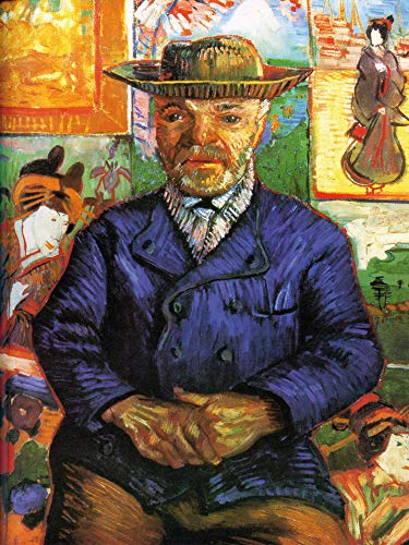 1art1 Vincent Van Gogh Poster Bildnis des Farbenhändlers Père Tanguy, 1887 Kunstdruck Bild 80x60 cm