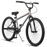 AVASTA 26 Zoll BMX Fahrräder Freestyle für Anfänger und Fortgeschrittene mit 2 Pegs Trick Cycling und Profi BMX Riding, grau