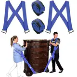 Forhome Tragegurte Umzug, 2 Personen Tragegurt, Transportgurt, Hebegurt Möbel Tragegurte, Einfaches Heben, Tragen, Bewegen von Möbeln Haushaltsgeräten Matratzen - 300 Kg Tragfähigkeit