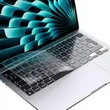 EooCoo Tastaturschutz Kompatibel für 2025 2024 2022 MacBook Air 13,6 Zoll M4 M3 M2, 2025 2024 2023 Air 15 M4 M3 M2, 2024 2023 2021 MacBook Pro 14/16 Zoll Pro/Max M4 M3 M2 M1, EU-Layout, TPU Klar