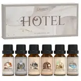 SALUBRITO Hotel Ätherische Öle Set, Luxus Aromatherapie Duftöl für Diffuser, Kerzenherstellung, Luxusnacht, Weißer Tee, Zitrone und Thymian, Citrus Bliss, Hotellobby, Jasmin und Minze Duftöl