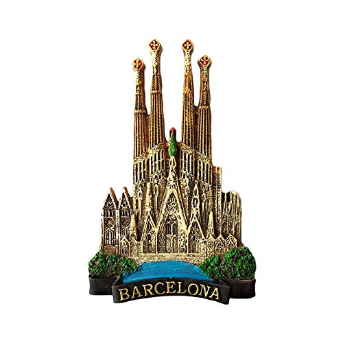 3D Sagrada Familia Barcelona Spanien Kühlschrank Kühlschrankmagnet Touristische Souvenirs Handarbeit Harz Handwerk Magnetische Aufkleber Küche Dekoration Reise Geschenk