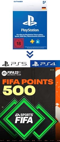 PlayStation Store Guthaben für FIFA 23 Ultimate Team - 500 FIFA Points - PS4/PS5 Download Code - deutsches Konto