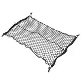 Kofferraum Netz,kofferraumnetz Auto Universal Auto SUV Heckkoffer Net Stretch Mesh Gepäckladung Frachtspeicher Polypropylen Stretch Mesh Schwarz 90 x 60 cm