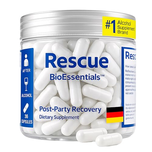 RESCUE® Fortschrittliches Leberunterstützungs-Supplement – Dihydromyricetin & L-Cystein – Entgiftung, Nährstoff-Ausgleich & Vitalität – Unterstützt den Stoffwechsel nach Alkohol & sozialen Anlässen