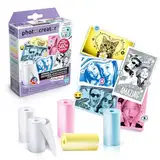 Canal Toys - Photo Creator CLK 016- Nachfüllset von Thermopapier mit Stickern für Sofortbildkamera, Bunt Thermopapier-Nachfüllpack für Kinder-Digitalkamera, 8 Rollen, mehrfarbig