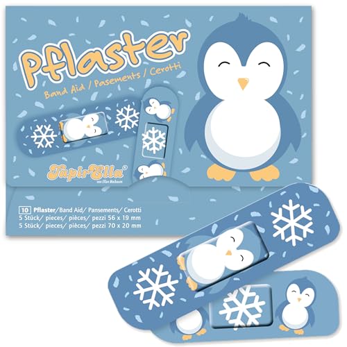 10 Kinderpflaster * SÜSSER PINGUIN * von Lutz Mauder | 14644 | Pflaster Pflasterbriefchen Kinder Heftpflaster Winter Schnee Adventskalender
