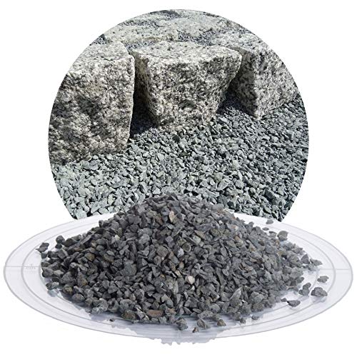 Schicker Mineral Diabas Pflastersplitt grau 2-5 mm 25 kg, Verlegesplitt, stabile, drainagefähige Pflasterbettung, witterungsbeständig, robust, streusalzresistent, geeignet für hohe Belastung