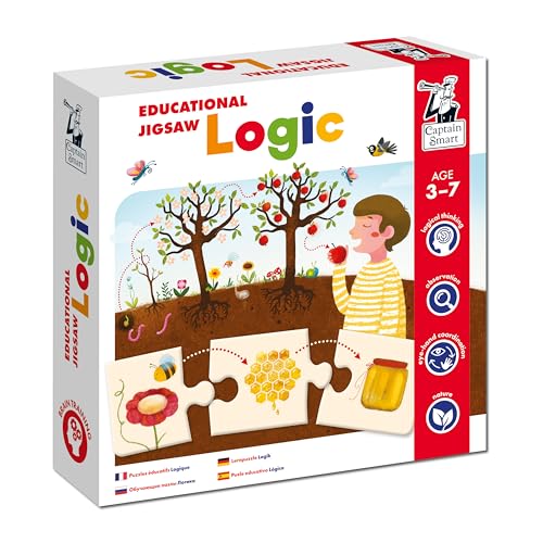 Captain Smart Lernspiel für Kinder Jigsaw Logic Natur, Logik, Ähnlichkeiten, Gegensätze Bildungseinrichtungen Spiel für Puzzle, Lernspielzeug, Geschenk für Kinder von 3-7 Jahren