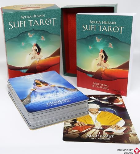 Sufi-Tarot - Der Weg des Herzens: 78 Tarotkarten mit Anleitung (Östliche Weisheit trifft westliches Tarot, Tarotdeck mit ausführlichem Booklet, Deutsch)