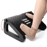 Fußstütze Schreibtisch, Höhenverstellbare Fußbank Ergonomischer Fußablage, Rutschfeste Fußablage mit Massage Funktion, lindern Bein Knie und Rückenschmerzen, Ideal für Zuhause, Büro und Reisen