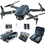 Bürstenlos Super Ausdauer Faltbare Quadcopter Drohne für Anfänger– 40+ Minuten Flugzeit, Wi-Fi FPV Drohne mit 120°Weitwinkel 4K HD Kamera, Bürstenloser Motor, Folge-Modus (2 Batterien)