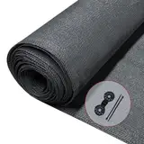 VOUNOT Zaunblende 1.8×10m, Sichtschutz Zaun 150 g/m² HDPE Schattiernetz, Windschutz UV-resistent Reißfest, 85% Beschattungsgrad, mit Löcher und Kabelbinder, Anthrazit