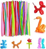 100 Stück Magic Modellierballons Luftballons, Modellierung Ballons Kit,Tierballons Mehrfarbenballons,Luftballon Bunt Deko für Hochzeit Geburtstage Partys