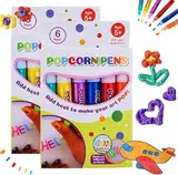 COLEESON 12 Stück Magic Popcorn Pens, Adventskalender Füllung Kinder, Geschenke für Mädchen, Bubble Popcorn Zauberstifte für Nikolaus Geschenke Kinder, Basteln,Mädchen Geschenke 4-12 jahre (B)