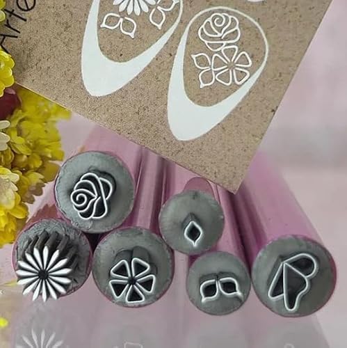 Nagelkunst-Stempelstift-Set, 6 Präzisions-Nagelstempel-Stifte, DIY-Nagelkunst-Werkzeuge, 6 verschiedene Besign-Stempel-Nagelstempel-Werkzeuge, Nagelkunst-Stempel-Stift für Frauen und Mädchen