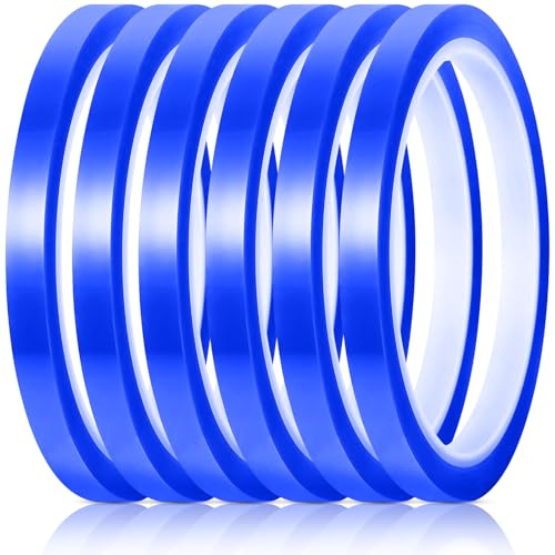 NISENTIA 6 Rollen Hitzebeständiges Klebeband|10 mm x 33 m Wärmeband für Sublimation, Kapton Tape, Wärmebänder– Keine Rückstände | Klebeband Hitzebeständig Isolierband für Elektronik, DIY und Handwerk