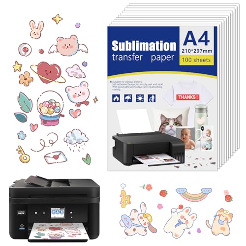 30 Stk Bedruckbare Klebefolie Transparent, A4 Selbstklebende Folien, Sticker Papier Zum Bedrucken, Bedruckbare Klebefolie Transparent, Aufkleber Selbst Gestalten, Für Tintenstrahldrucker Laserdrucker