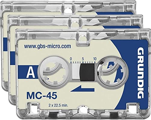 Grundig GGM4500 Diktiergeräte - Zubehöre Micro-Kassette MC45 3 Stück