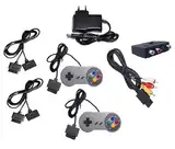 Zubehör für Super Nintendo Zubehörpaket Adapter Controller Pad Game TV Kabel Scart Kabel