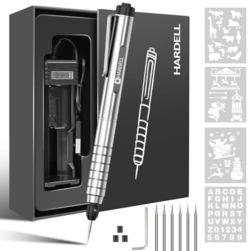 Elektrischer Gravierstift für Künstler & Heimwerker, Graviert 60+ Oberflächen, Kabellose Mikro-Graviermaschine für Schmuck, Glas, Holz, Stein, Metall