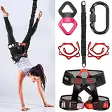 DASKING Heavy Bungee Band Set, Air Yoga Widerstand Bungee Stretch Gürtel, 4D Bungee Tanzseil, Exercise Resistance Belt Training Fitness Home Gym Professionelle Trainingsausrüstung