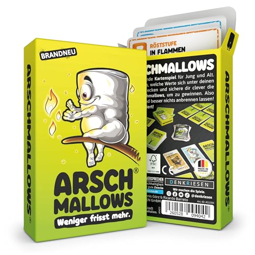 DENKRIESEN ARSCHMALLOWS® – Weniger frisst mehr. | Kartenspiel | Ab 9 Jahren | 2-6 Spieler | Familienspiel