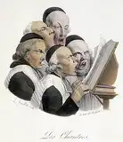 ARToPHIIU Wandkunst Dekorative Gemalde Kunst Poster Leinwanddruck Malerei Singende religiöse Männer von Louis Leopold Boilly Leinwand Druck für Heimtextilien 60x90cm