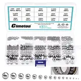 Cimeton 330 Stück 16 Größen Präzisionskugel-Sortiment mit den Größen 1 mm 2 mm 2,5 mm 3 mm 3,5 mm 4 mm 4,5 mm 5 mm 5,5 mm 6 mm 7 mm 8 mm 9 mm 10 mm 11 mm 12 mm metrisch