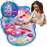 QUOKKA Riesige Bodenpuzzle ab 3-4 - 60х90 cm 48-teilige Puzzle Spiele ab 2 3 4 Jahren - Mermaid-Form Spielzeug ab 3 4 Jahre - XXL Geschenk für Jungen und Mädchen 5 6