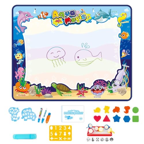 Kinderspielzeug Wasser-Doodle-Matte, Wasser-Magie-Matte - Wassermalerei-Doodle-Matte | 39x31 Zoll Entwicklungspädagogisches Spielzeug mit erweiterter Zeichnung für Neujahr, Halloween