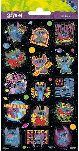 15 Sticker * STITCH * für Kinder als Mitgebsel Geschenk Spiel | Glitzernde Papier-Aufkleber und Kindersticker für Schule, Kindergeburtstag und Party