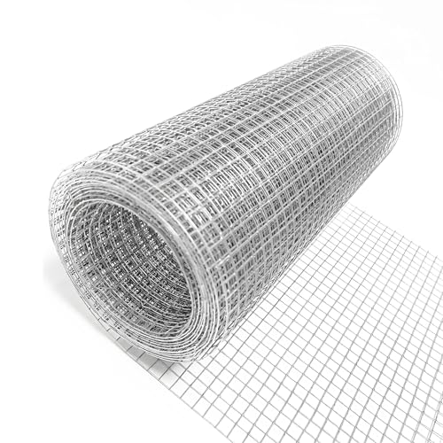 23 Gauge Maschendrahtzaun,Verzinktes Geschweißtes Drahtgewebe Mehrzweck-Drahtgeflechtrolle Für Hühnerstall-/Coop-Zäune Gartenzäune Siebgewebe Geflügelnetzkäfig(8IN*20FT)