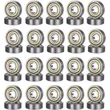 40 Pack 608 ZZ Kugellager, Kugellager 608, Kugellager, 8mm x 22mm x 7mm Metall Double Shielded Miniatur Rillenkugellager für Skateboard Roller Inline Skates